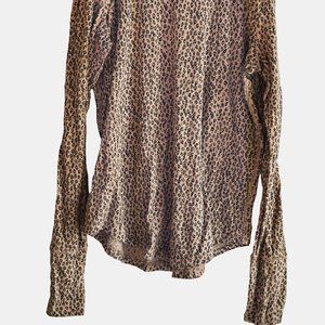 Long sleeve leopard print top -- Gap
